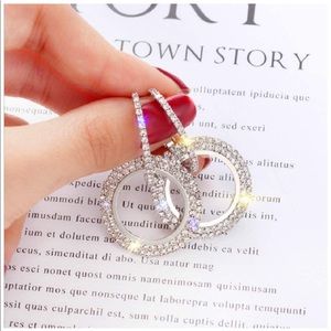 Rhinestone hoop earrings